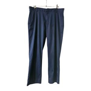 Nike Mens 35x28 ALTERED HEM 28" Length Golf Pants Dri-Fit Navy Blue Pockets